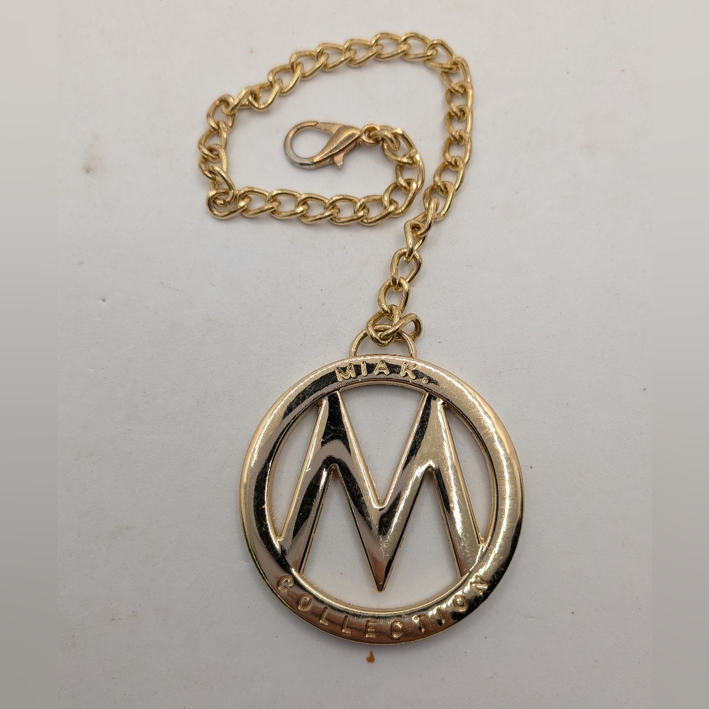 MIA K COLLECTION Gold Logo Bag Charm
